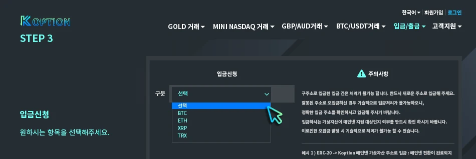 입금 STEP3